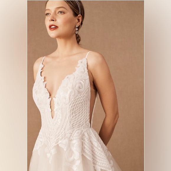 NWT-STUNNING Hayley Paige “Topanga” BHDLN wedding dress - Picture 5 of 16